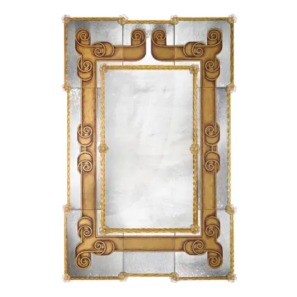 Zdjęcie Lustro Glomy 040/EG w stylu art déco wykończone w technice églomisé