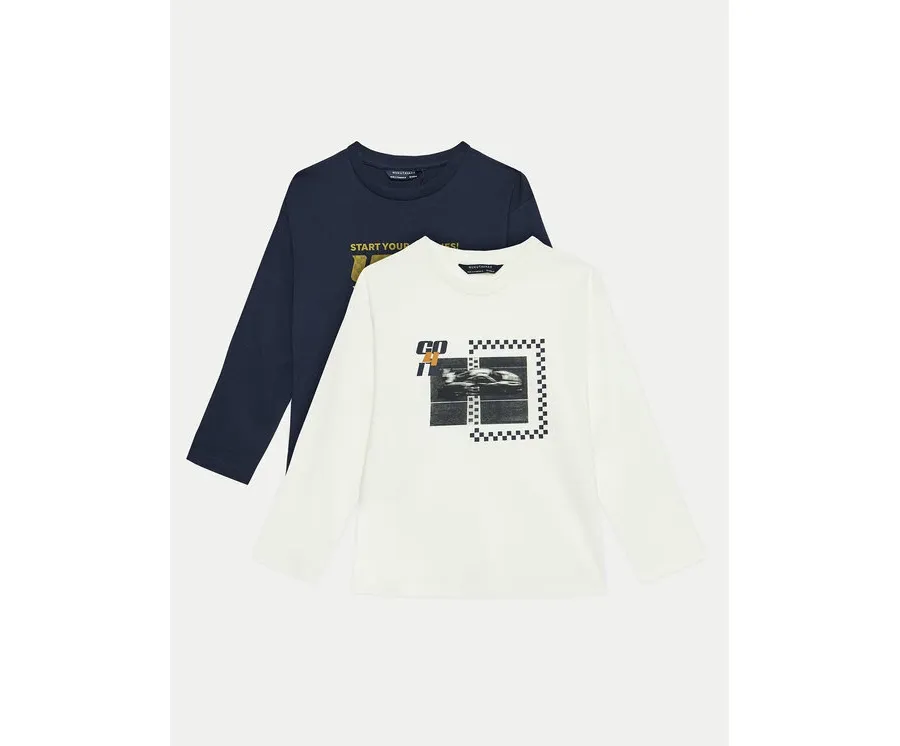 obrazek 1 Mayoral Komplet 2 bluzek 7090 Granatowy Regular Fit