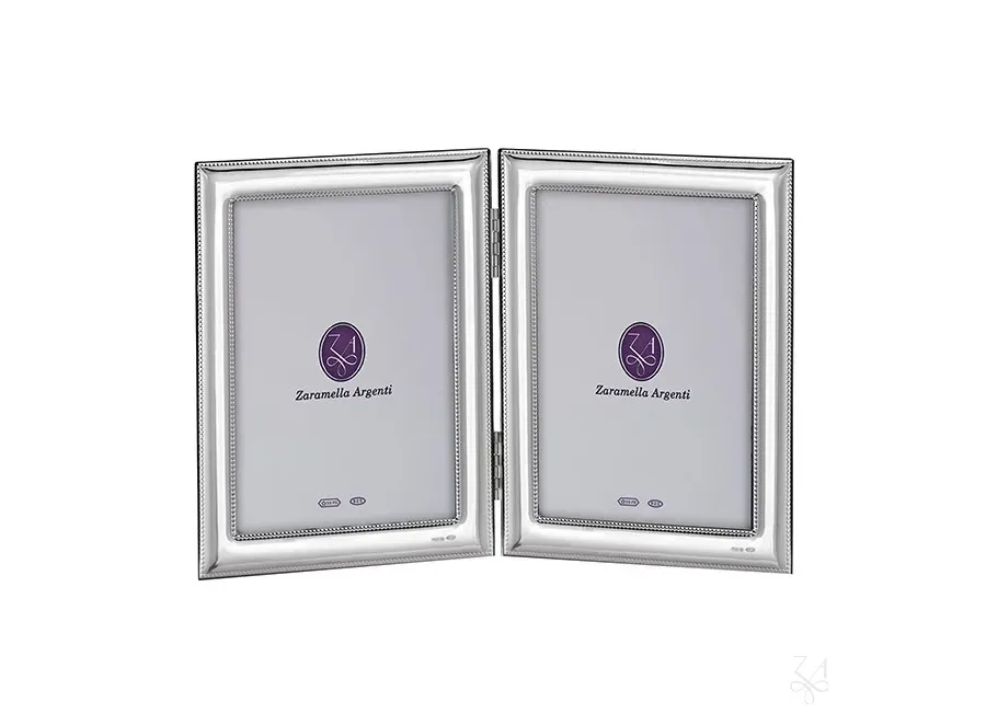 obrazek 1 Elegancka podwójna ramka na zdjęcia 6×9 cm ze srebra - Zaramella Argenti