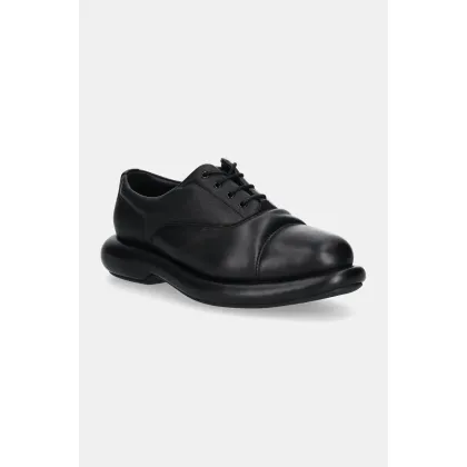 Zdjęcie Clarks Originals półbuty skórzane CUR Oxford 1 damskie kolor czarny na platformie 26178338