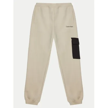 Zdjęcie Calvin Klein Jeans Spodnie dresowe IB0IB02349 Écru Relaxed Fit