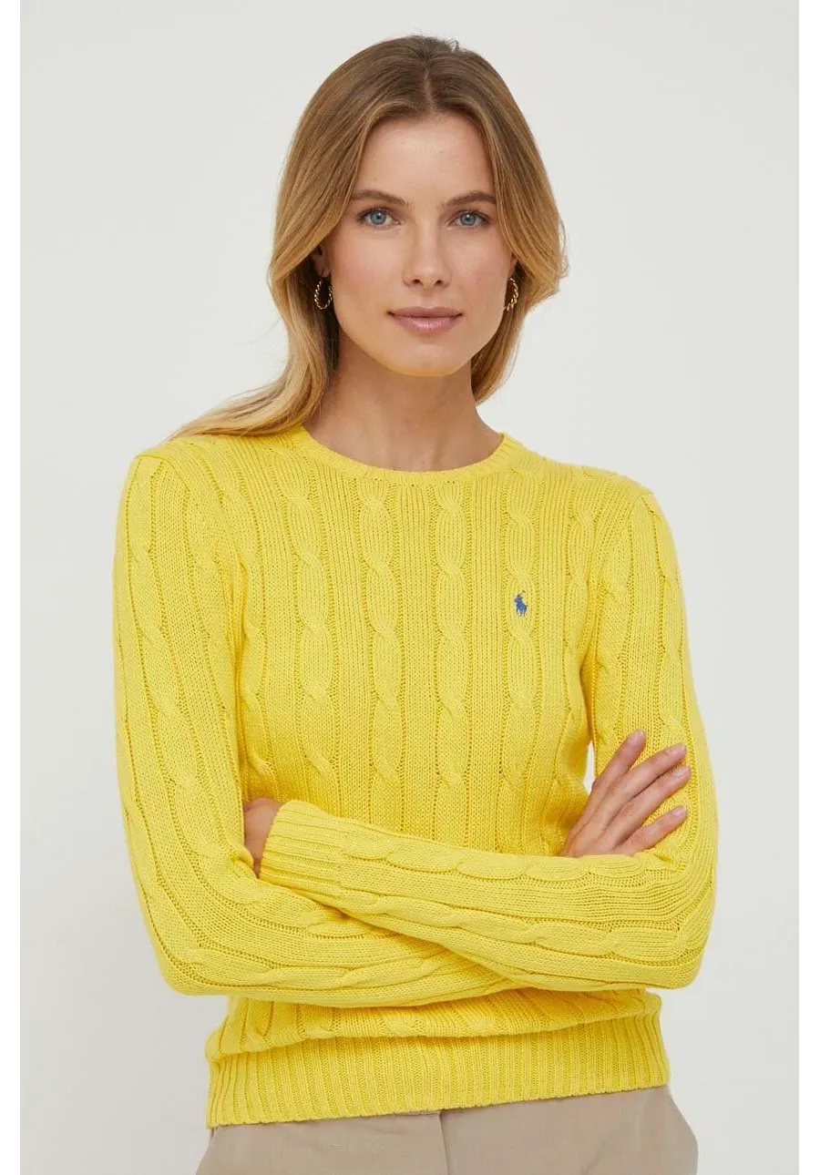 obrazek 1 Polo Ralph Lauren sweter bawełniany kolor żółty