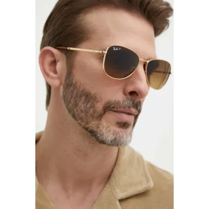 Zdjęcie Ray-Ban okulary przeciwsłoneczne kolor złoty 0RB3733