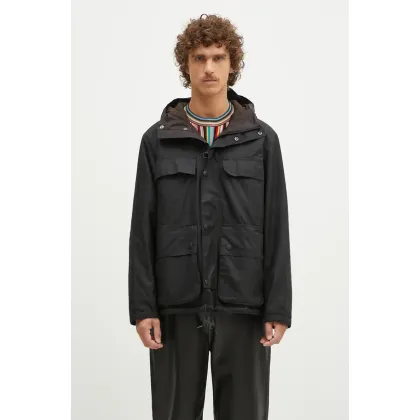 Zdjęcie Barbour kurtka Re-Engineered Durham Wax Jacket męska kolor czarny przejściowa oversize MWX2332