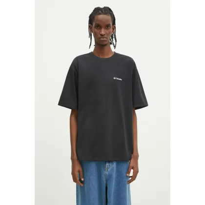 Zdjęcie Columbia t-shirt sportowy Cedar Trail męski kolor czarny z nadrukiem 2120381