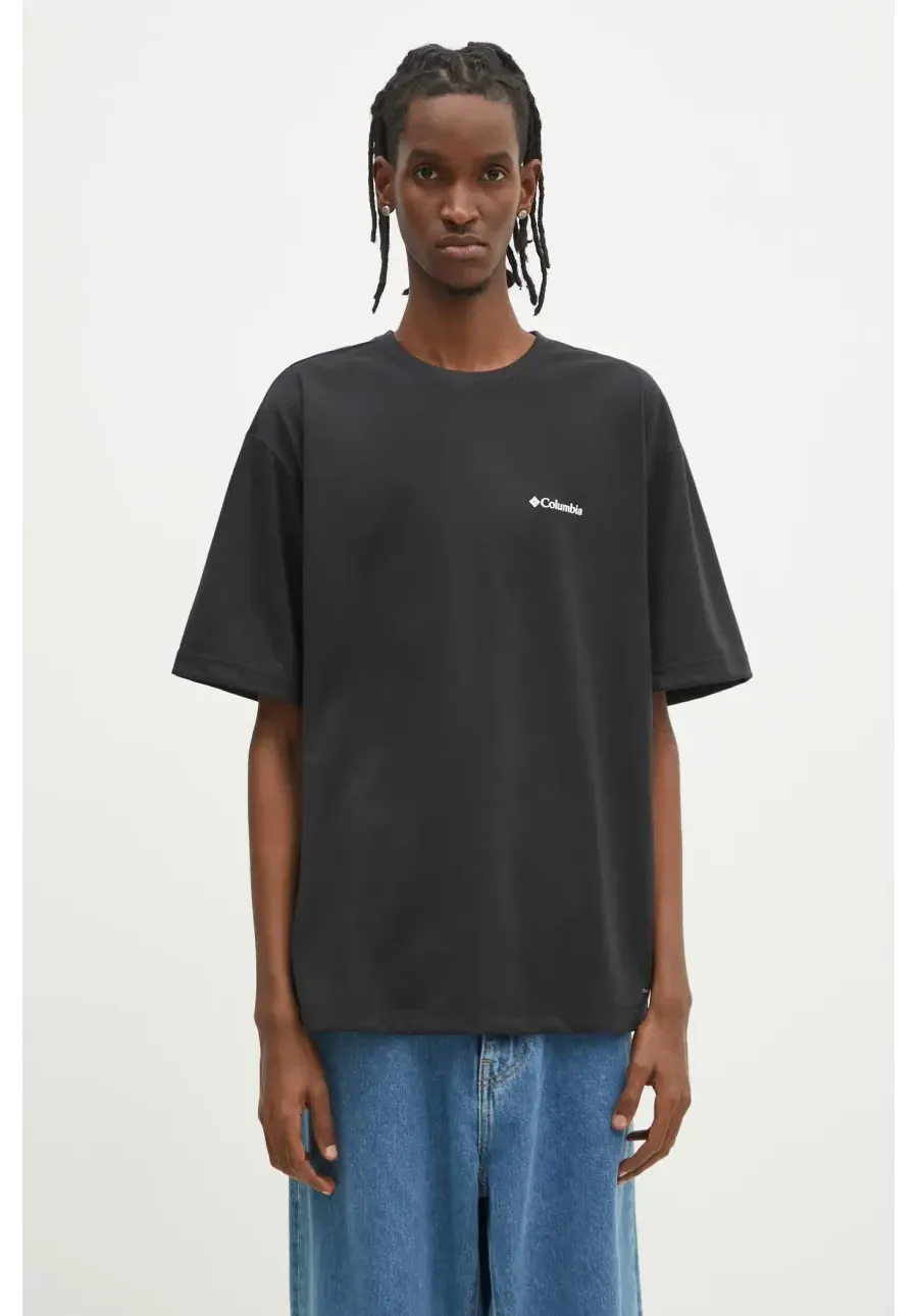 obrazek 1 Columbia t-shirt sportowy Cedar Trail męski kolor czarny z nadrukiem 2120381