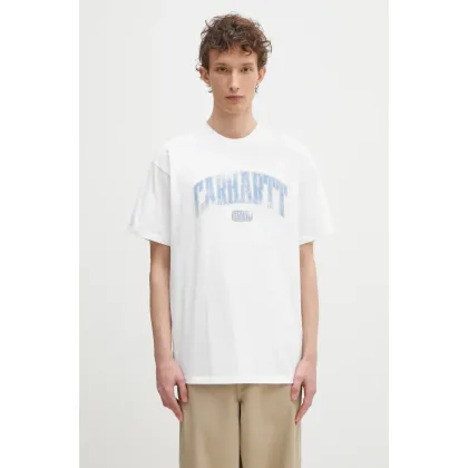 Zdjęcie Carhartt WIP t-shirt bawełniany S/S Lecture T-Shirt męski kolor biały z nadrukiem I034766.024G