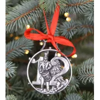 Zdjęcie Stylowa bombka na choinkę ze świątecznym grawerunkiem