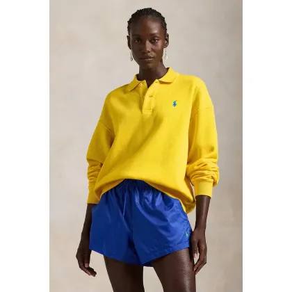 Zdjęcie Polo Ralph Lauren bluza damska kolor żółty gładka 211947966
