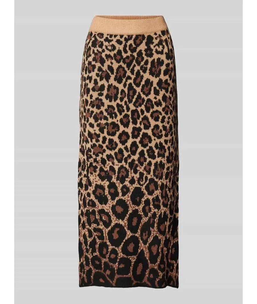 obrazek 1 Spódnica midi z dzianiny z rozcięciem model ‘WHITNEY’