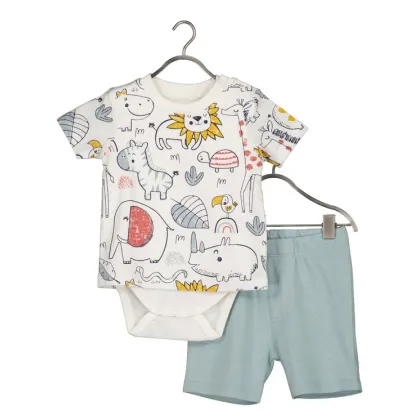 Zdjęcie Blue Seven Komplet body i szorty 422185 X Biały Regular Fit