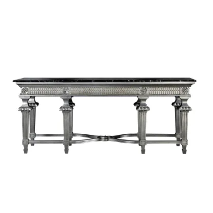 Zdjęcie Antyczny srebrny, czarny marmur - luksusowa konsola łazienkowa OCTOBAR - Collecion Alexandra