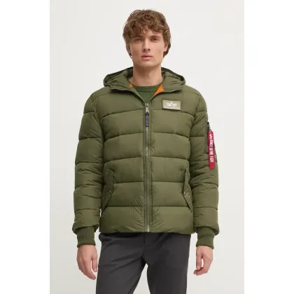 Zdjęcie Alpha Industries kurtka Hooded Puffer Alpha FD męska kolor zielony zimowa 118113.257