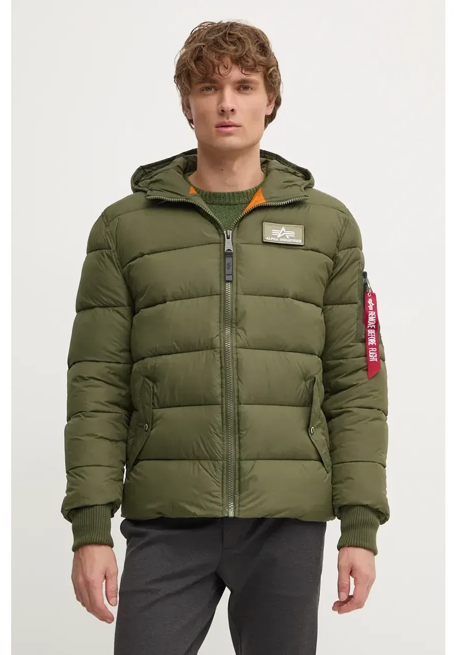 obrazek 1 Alpha Industries kurtka Hooded Puffer Alpha FD męska kolor zielony zimowa 118113.257