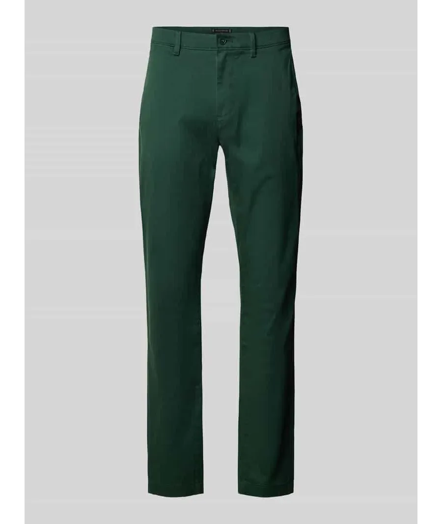 obrazek 1 Chinosy o kroju slim fit zapinane na guzik i zamek błyskawiczny model ‘HARLEM’