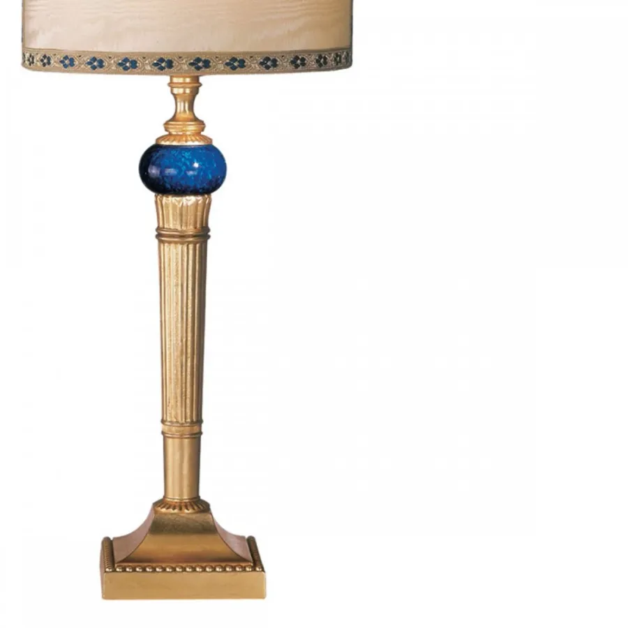 obrazek 2 Lampa stołowa z mosiężnego odlewu H.56xL.24xP.20 cm