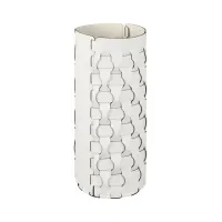 Picture Elegant white Dubai umbrella stand Ø22xH51 cm made of recycled natural leather