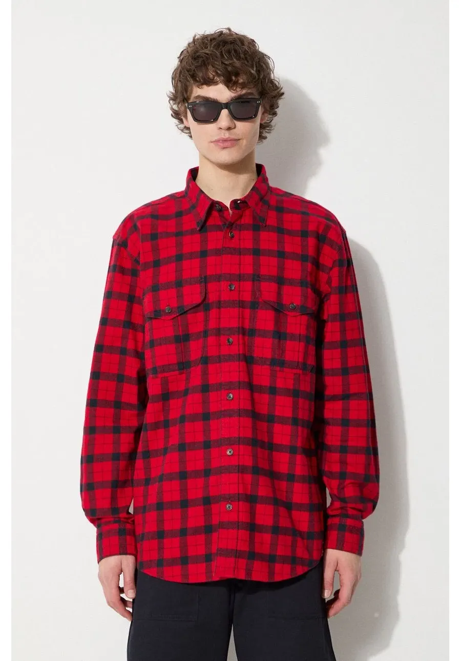 obrazek 1 Filson koszula bawełniana Alaskan Guide Shirt męska kolor czerwony regular z kołnierzykiem klasycznym FMCAM0005