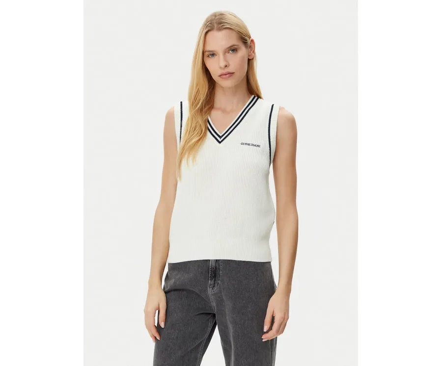 obrazek 1 Guess Jeans Sweter W5GR02 Z3HM1 Écru Regular Fit
