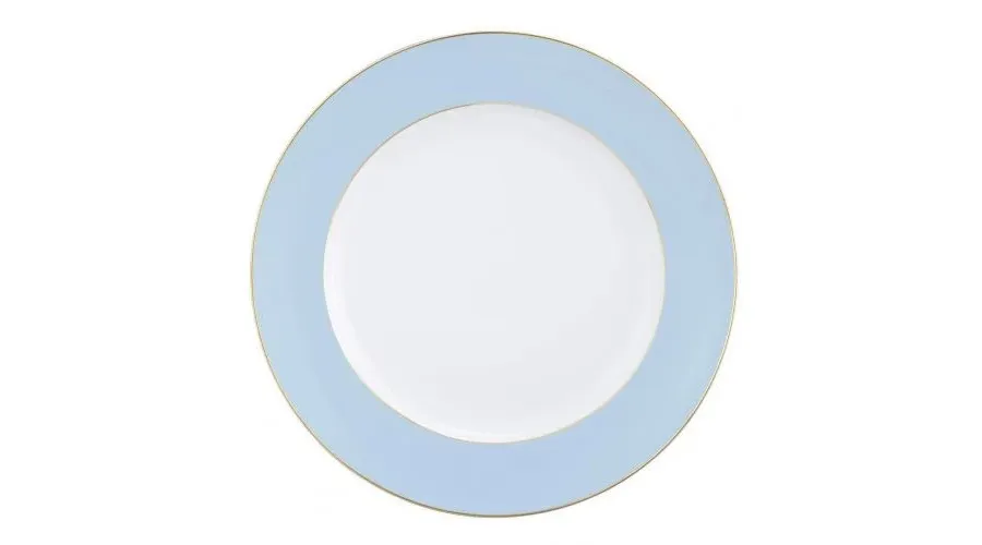 obrazek 1 Prestiżowy płaski okrągły porcelanowy talerz z niebiesko złotym zdobieniem – Tettau