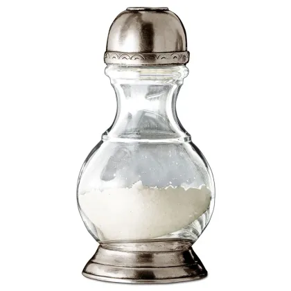 Zdjęcie Piękny pojemnik na sól do kąpieli - szkło i pewter