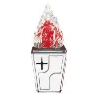 Picture Electric torch for tombstones with an engraved cross