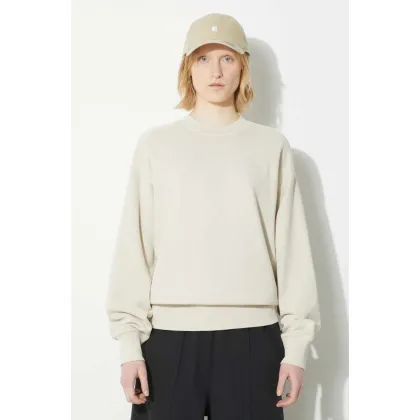 Zdjęcie Carhartt WIP bluza bawełniana Duster Script Sweat damska kolor beżowy gładka I033054.1YCGD