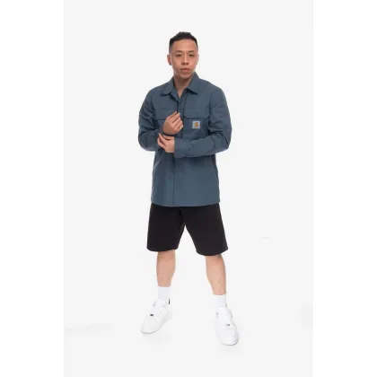 Zdjęcie Carhartt WIP szorty bawełniane Single Knee Short kolor czarny I031504-OFFWHITE