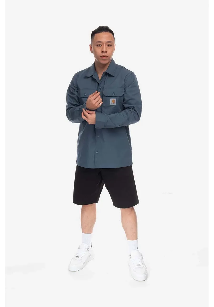 obrazek 1 Carhartt WIP szorty bawełniane Single Knee Short kolor czarny I031504-OFFWHITE