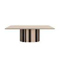 Picture Impressive Betsy dining table with a wooden top, 300x120x76 cm