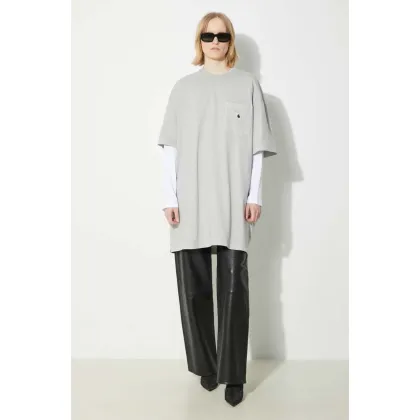 Zdjęcie Carhartt WIP t-shirt bawełniany S/S Nelson Grand T-Shirt damski kolor szary I031616.1YEGD