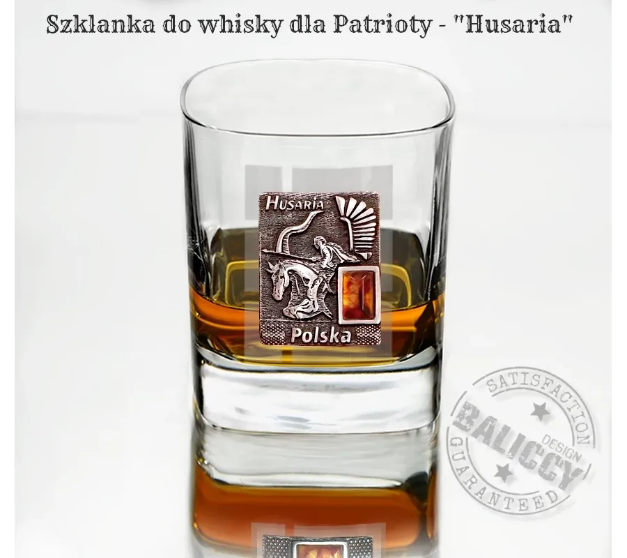 obrazek 2 Szklanka do whisky z bursztynem, 
