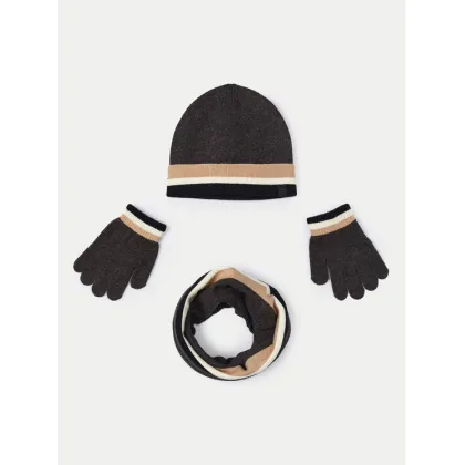 Zdjęcie Mayoral Komplet czapka, komin i rękawiczki 10823 Szary