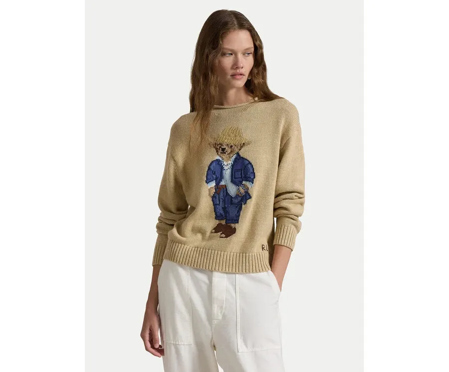 obrazek 1 Polo Ralph Lauren Sweter 211959272001 Beżowy Relaxed Fit