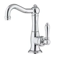 Picture Single-lever washbasin faucet with automatic plug and insert - Officina Nicolazzi