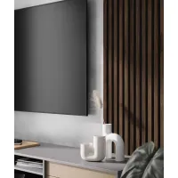 Zdjęcie 275x30x4,6 cm LD (5 lameli orzech) panel akustyczny na płycie MDF 6 mm - dekoracja ścienna 3D