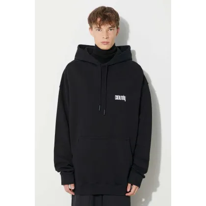 Zdjęcie Marcelo Burlon bluza bawełniana Disco God męska kolor czarny z kapturem z nadrukiem