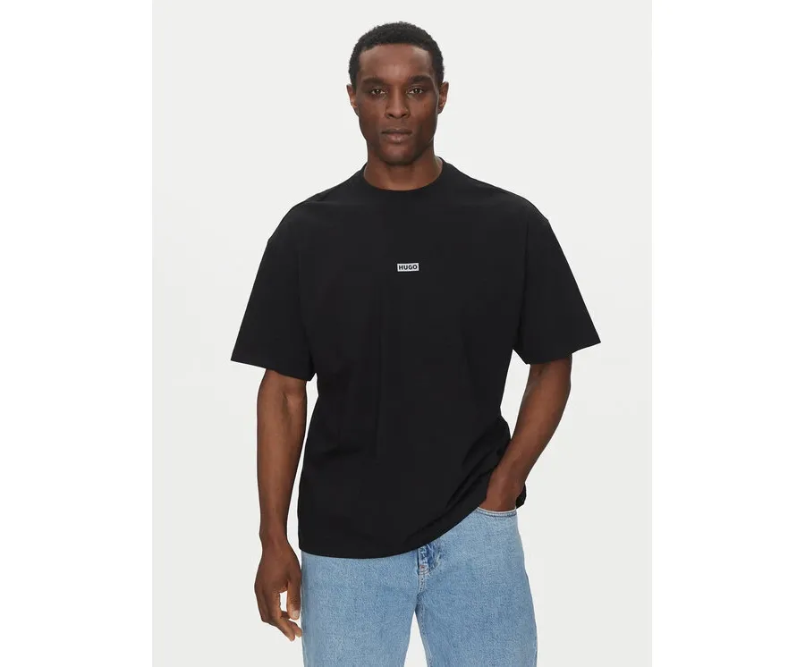 obrazek 1 HUGO T-Shirt Nalono 50509776 Czarny Loose Fit