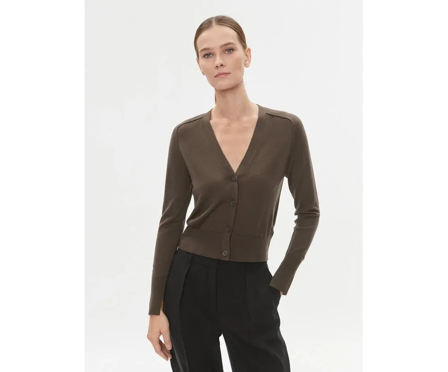 obrazek 1 Calvin Klein Kardigan K20K205778 Brązowy Slim Fit