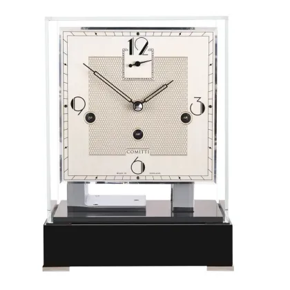 Zdjęcie Luksusowy zegar The Stratford Black Lacquer w stylu Art Deco