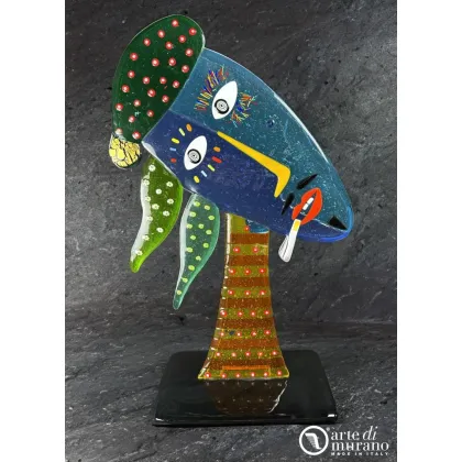 Zdjęcie Abstrakcyjny pop-art Modigliani ze szkła Murano