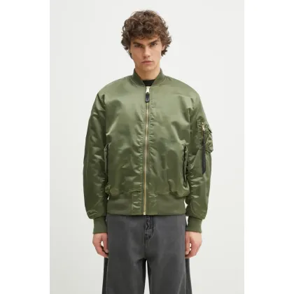 Zdjęcie Alpha Industries kurtka dwustronna MA-1 Base Flight Jacket kolor zielony przejściowa oversize 756111.01