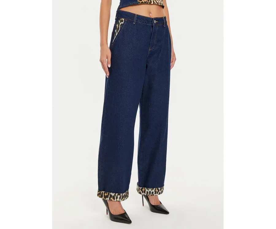obrazek 1 Noisy May Jeansy 27033508 Granatowy Wide Leg