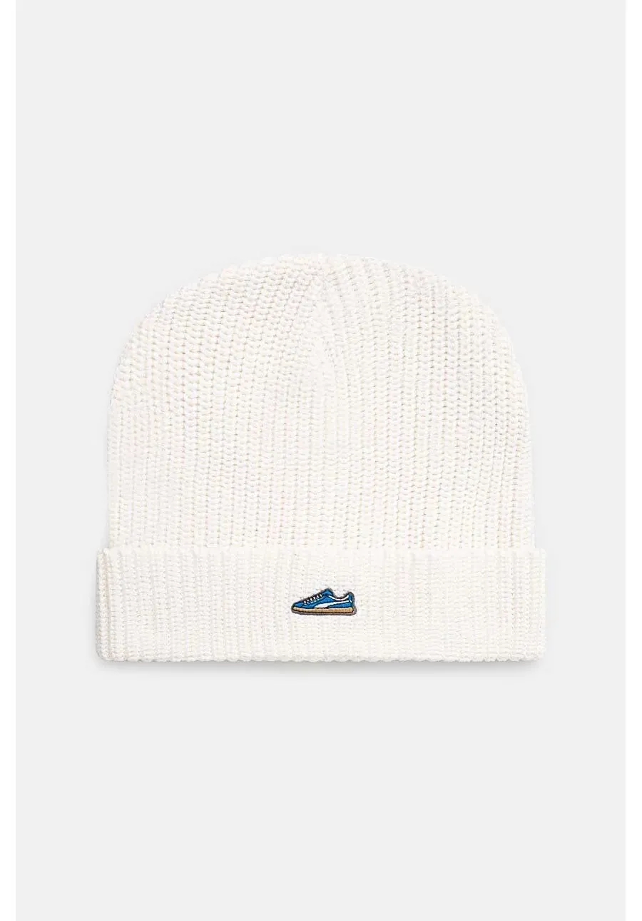 obrazek 1 Puma czapka bawełniana Classics Graphic Short Beanie kolor biały bawełniana 025680