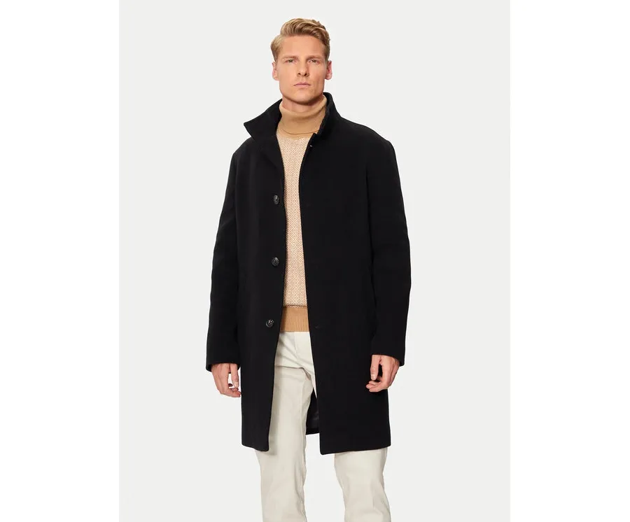 obrazek 1 Tommy Hilfiger Płaszcz wełniany MW0MW37956 Czarny Regular Fit