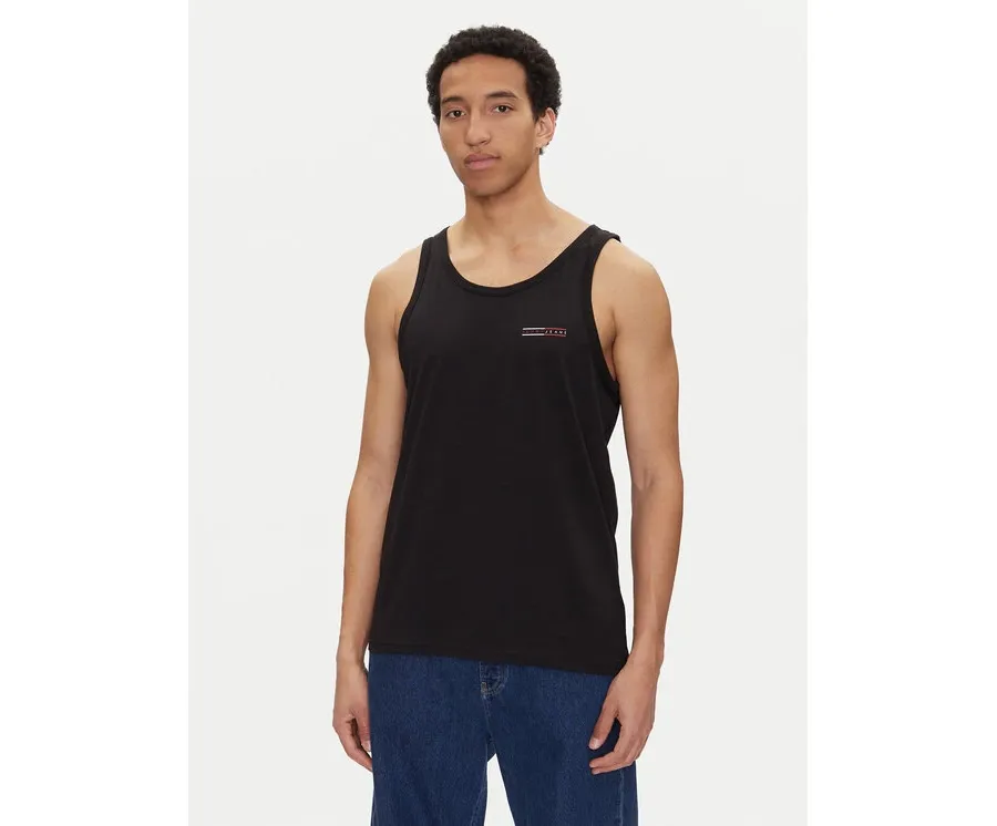 obrazek 1 Tommy Jeans Tank top Entry Graphic DM0DM20790 Czarny Slim Fit