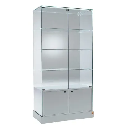 Picture A large shop window made of tempered glass with a base - a cabinet