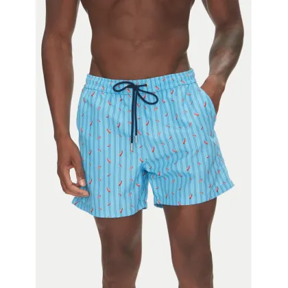Zdjęcie HOM Szorty kąpielowe Espelette 402993 Błękitny Regular Fit