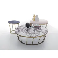 Zdjęcie Marmurowy mini stolik kawowy w stylu minimalistycznym – Kreoo