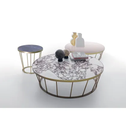 Zdjęcie Marmurowy mini stolik kawowy w stylu minimalistycznym – Kreoo